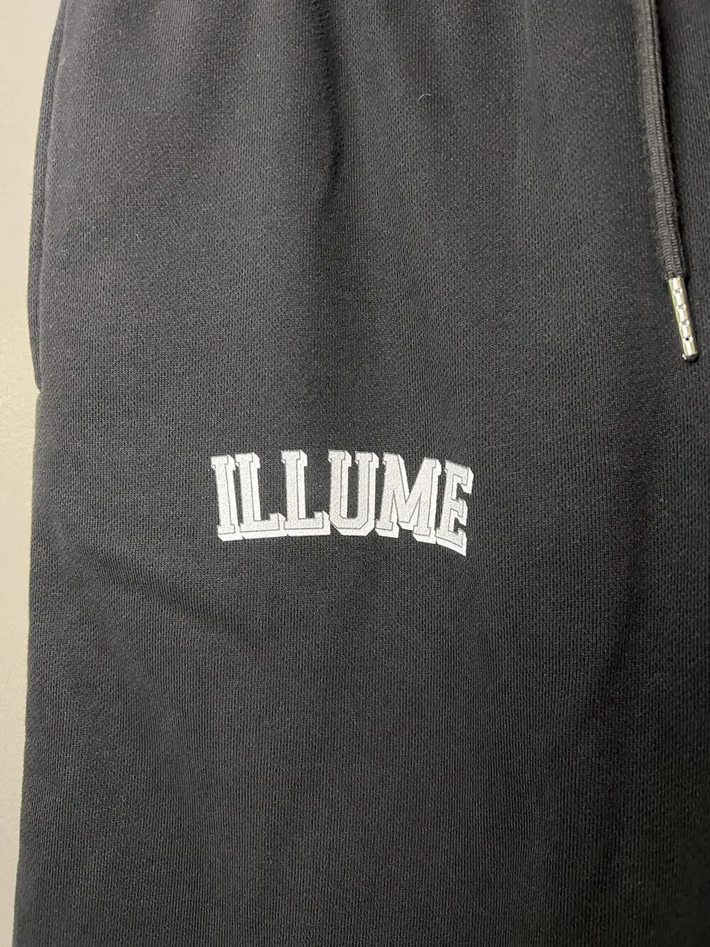 Illume Sweatpants Heavyweight Mens Medium Black Fleece Straight Leg Elastic